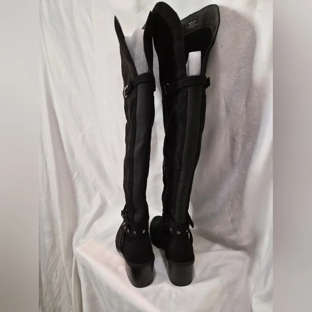 Madeline Black Over the Knee Boots